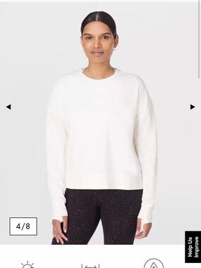 Sweaty Betty White Crewneck Sweatshirt